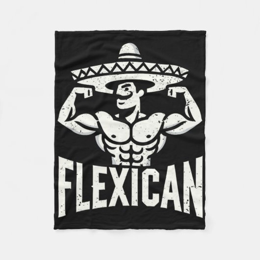 Couverture Polaire Muscle Flexique Mexicain Funny (Devant)