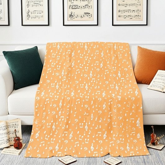 Couverture Polaire Musical blanc