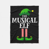 Couverture Polaire Musical Elf Matching Family Group Christmas Party (Devant)