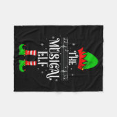 Couverture Polaire Musical Elf Xmas Christmas Matching Family Elf Squ (Devant (Horizontal))