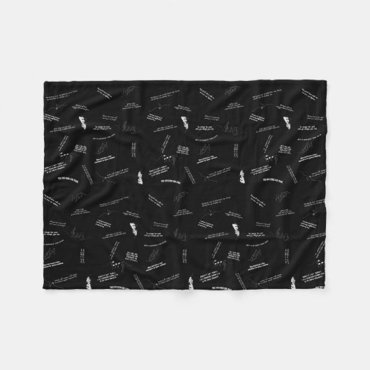 Couverture Polaire Musical Theater Inspirational Quotes Black & White (Devant (Horizontal))