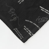 Couverture Polaire Musical Theater Inspirational Quotes Black & White (Coin)