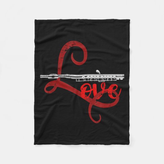 Couverture Polaire Musician Flutist Valentines Day Gift Orchestra Flu (Devant)