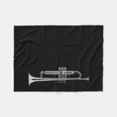 Couverture Polaire Musicien de trompette (Devant (Horizontal))