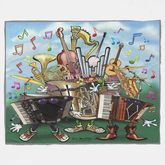 Couverture Polaire Musique (Devant (Horizontal))