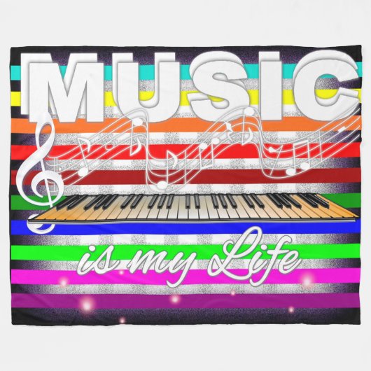 Couverture Polaire Musique (Devant (Horizontal))