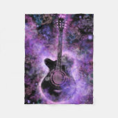 Couverture Polaire Musique de guitare Blanche polaire violet (Devant)