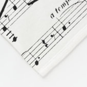 Couverture Polaire Musique en feuille blanche (Coin)