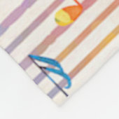 Couverture Polaire Musique multicolore colorée Note musicienne (Coin)