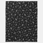 Couverture Polaire musique, note, clef, bande, symbole, brillant, élé (Devant)