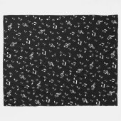 Couverture Polaire musique, note, clef, bande, symbole, brillant, élé (Devant (Horizontal))