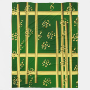 Couverture Polaire musique, note, clef, bande, symbole, brillant, élé
