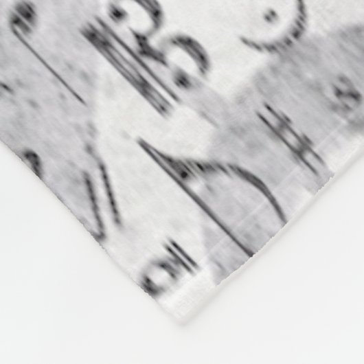 Couverture Polaire Musique Note Motif Thème (Coin)