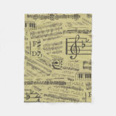 Couverture Polaire musique Note Musique Motif Thème Fleece Blanket (Devant)