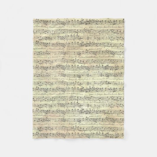 Couverture Polaire musique Note Musique Motif Thème Fleece Blanket (Devant)
