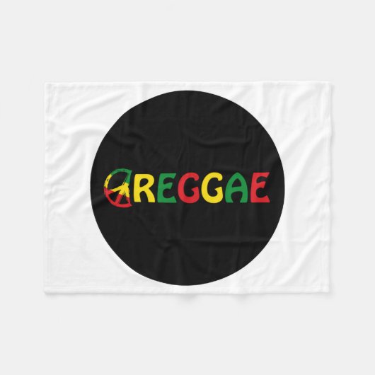 Couverture Polaire Musique reggae (Devant (Horizontal))