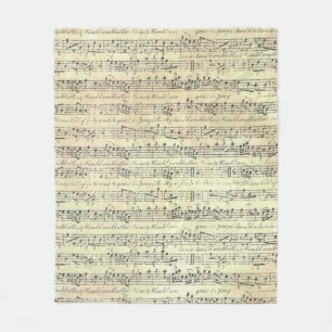 Couverture Polaire Musique vintage Note Musique Motif Thème Musicien