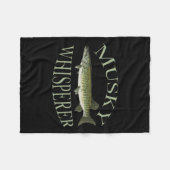 Couverture Polaire Musky Muskellunge Poisson Illustration Art Pêche E (Devant (Horizontal))
