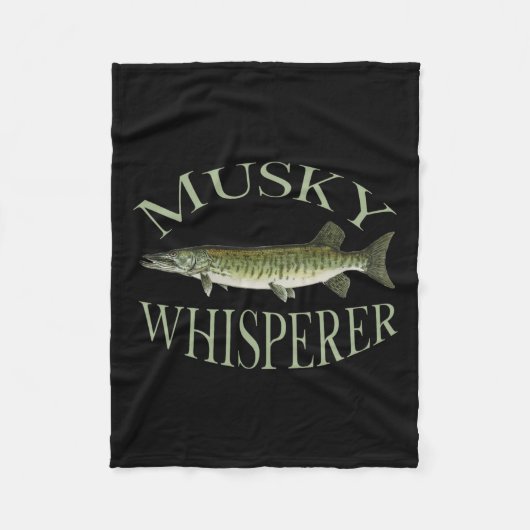 Couverture Polaire Musky Muskellunge Poisson Illustration Art Pêche E (Devant)