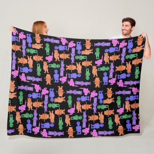 Couverture Polaire Mustachioed Men All-Over Print (En situation)