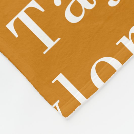 Couverture Polaire Mustard Automne Personnalisé Répétition Nom (Coin)