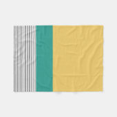 Couverture Polaire Mustard et motif turquoise (Devant (Horizontal))
