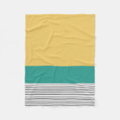 Couverture Polaire Mustard et motif turquoise (Devant)