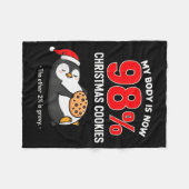 Couverture Polaire My Body Is 98% Christmas Cookies Funny Penguin Paj (Devant (Horizontal))