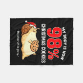 Couverture Polaire My Body Is 98% Christmas Cookies Funny Snail Pajam (Devant (Horizontal))