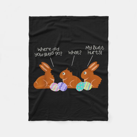 Couverture Polaire My Butt Hurts Chocolate Bunny Easter Funny (Devant)