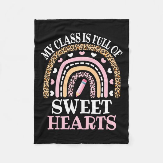 Couverture Polaire My Cl Is Full Of Sweet Hearts Valentines Day Te  (Devant)