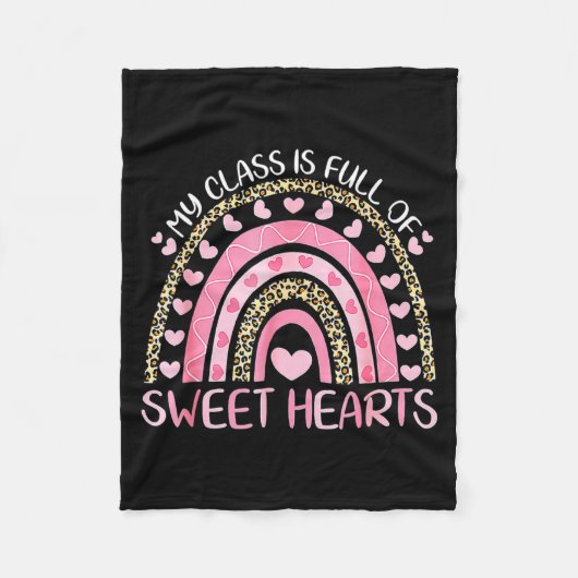 Couverture Polaire My Cl Is Full Of Sweethearts Rainbow Valentines  (Devant)