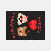 Couverture Polaire My Dogs Are My Valentine  (Devant (Horizontal))