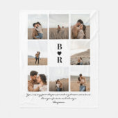 Couverture Polaire My Favorite Person Modern Script 8 Photo Monogram (Devant)