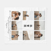 Couverture Polaire My Favorite Person Modern Script 8 Photo Monogram (Devant (Horizontal))