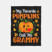 Couverture Polaire My Favorite Pumpkins Call Me Grammy Shirt Funny Ha (Devant)