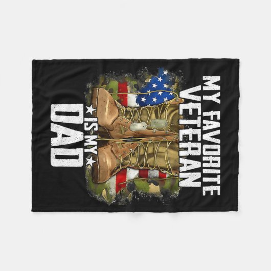 Couverture Polaire My Favorite Veteran Is My Dad Father Veterans Day (Devant (Horizontal))