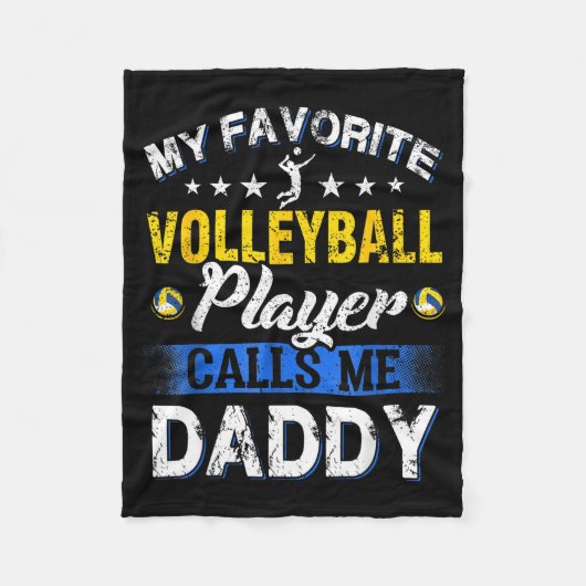 Couverture Polaire My Favorite Volleyball Player Calls Me Daddy  (Devant)