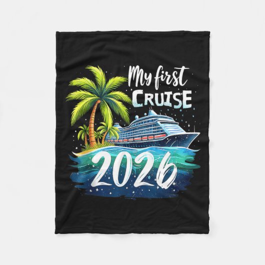 Couverture Polaire My First Cruise 2026 Funny First Time Cruise Vacat (Devant)