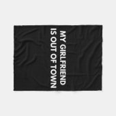 Couverture Polaire My Girlfriend Is Out Of Town Funny Quote Partner  (Devant (Horizontal))