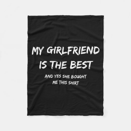 Couverture Polaire My Girlfriend Is The And Yes She Bought Me This  (Devant)