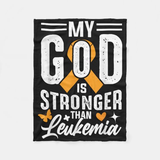 Couverture Polaire My God Is Strong Than Leukemia (Devant)