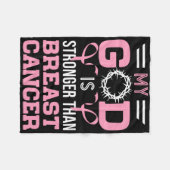 Couverture Polaire My God Is Stronger Than Breast Cancer Awareness Ch (Devant (Horizontal))