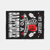 Couverture Polaire My Heart Belongs To A Bartender Valentine Day (Devant (Horizontal))