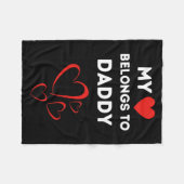 Couverture Polaire My Heart Belongs To Daddy I Love My Dad Valentine  (Devant (Horizontal))