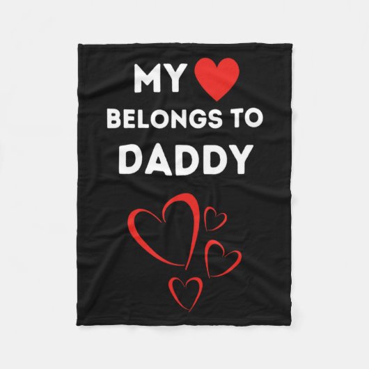 Couverture Polaire My Heart Belongs To Daddy I Love My Dad Valentine  (Devant)