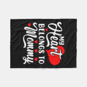 Couverture Polaire My Heart Belongs To Mommy Valentines Day  (Devant (Horizontal))