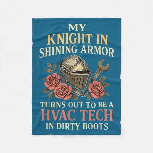 Couverture Polaire My Knight In Shining Funny Hvac Tech Wife Women Gi (Devant)