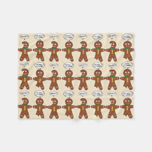 Couverture Polaire My Leg Hurle Gingerbread Cookie en Motif français