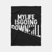 Couverture Polaire My Life Is Going Downhill Skiing Enthusiast (Devant)